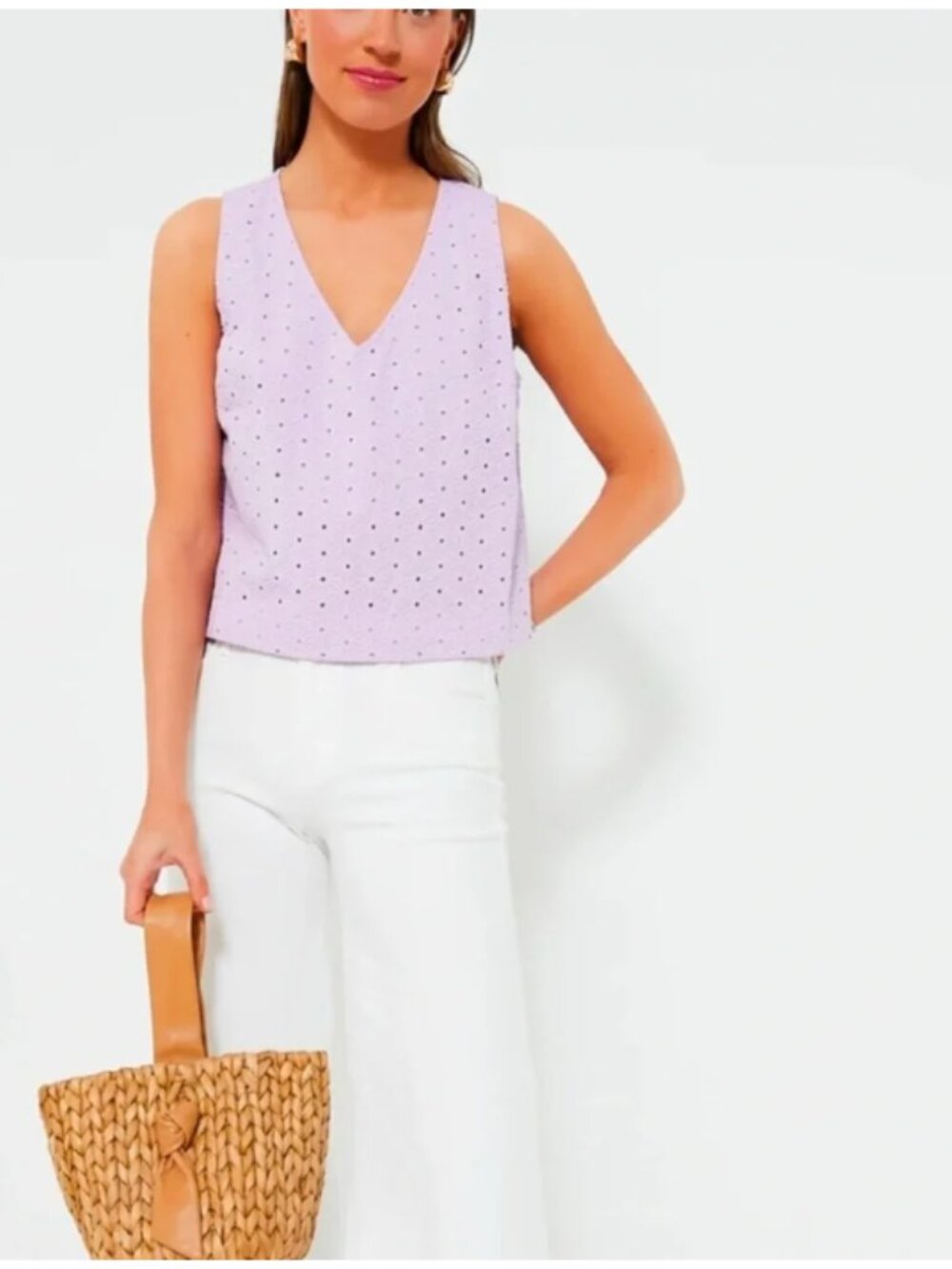 Tuckernuck Lavender Eyelet Valerie Top
